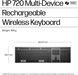HP Клавіатура мембранна 720 Multi-Device Rechargeable, 109key, WL/BT, EN/UK, чорний 5 - магазин Coolbaba Toys