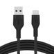 Belkin Кабель USB-A > USB-C заряджання/синхронізації 3м, 60Вт, Type-C, силіконовий з кліпсою, чорний 1 - магазин Coolbaba Toys