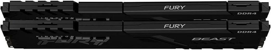 Kingston Пам'ять ПК DDR4 64GB KIT (32GBx2) 3600 Fury Beast Black KF436C18BBK2/64 фото