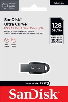 SanDisk Накопичувач 64GB USB 3.2 Ultra Curve Black SDCZ550-064G-G46 фото