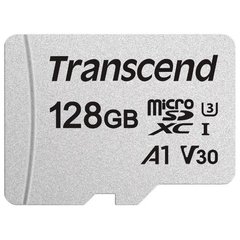 Карта памяти Transcend microSD 128GB C10 UHS-I R100/W40MB/s + SD TS128GUSD300S-A фото