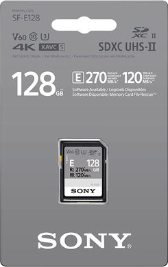 Карта памяти Sony SDXC 128GB C10 UHS-II U3 V60 R270/W120MB/s Entry SFE128.ET4 фото