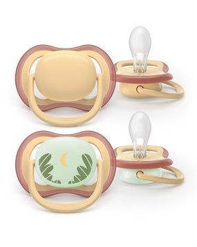 AVENT Пустушка Avent Ultra Air, 0-6 міс., 2 шт, нейтральний дизайн. SCF087/09 фото