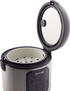 Gorenje Мультиварка, 476Вт, міні, чаша-2л, электронное управл., 5 програм, металл/пластик, черный MC2SBK фото
