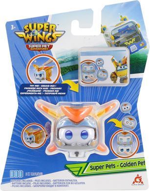 Super Wings Ігрова фігурка Super Pet Золотий Хлопчик улюбленець (Golden Boy pet), світло EU770431 фото