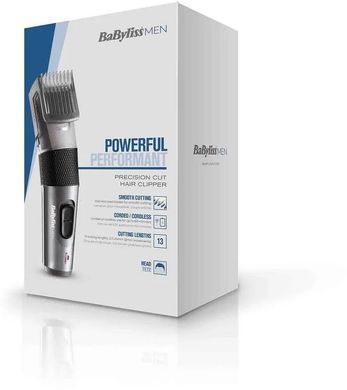 BaByliss Машинка для стрижки волос, E786E, 1 насадка, серый E786E фото