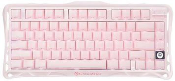 GravaStar Клавіатура механічна Mercury K1 80keys, GravaStar x Kailh Cheery Pink, EN/UKR, BT/WL/USB, Sakura Pink GS_K1_P_PNK фото