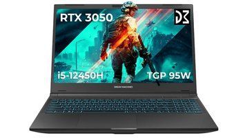 Dream Machines Ноутбук RG3050-15 15.6FHD IPS, Intel i5-12450H, 16GB, F1TB, NVD3050-4, DOS, черный RG3050-15UA57 фото