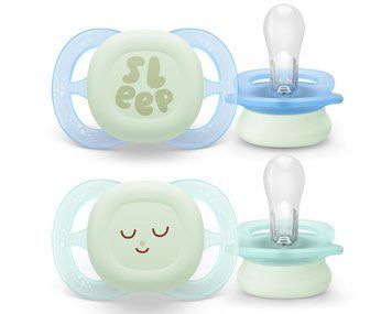 AVENT Пустушка Avent Ultra Start, 0М+, для немовлят 2 шт., нейтральний дизайн . SCF075/18 фото