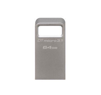 Kingston Накопичувач 64GB USB 3.2 Gen1 DT Micro R200MB/s Metal DTMC3G2/64GB фото