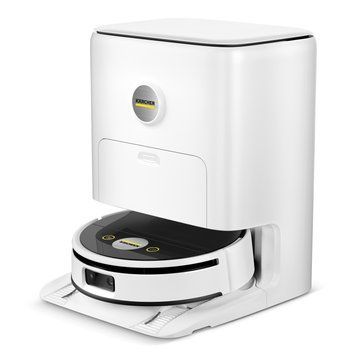 Karcher Робот-пилосос RVF 7 Comfort, вологе прибирання, конт пил -0.25л, вода -0.30л, Bluetooth зарядна станція, білий 1.269-690.0 фото