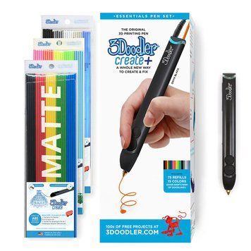 3D-ручка 3Doodler Create PLUS для проф. использования - ЧЕРНАЯ (75 cтержней, аксессуары) 8CPSBKEU3E фото