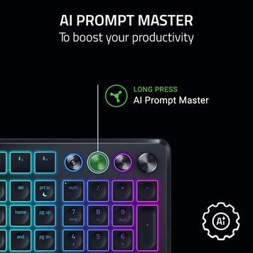 Razer Клавіатура мембранна Razer Pro Type Ergo, 118key, USB-A/WL/BT, EN, RGB, чорний RZ03-05440100-R3M1 фото