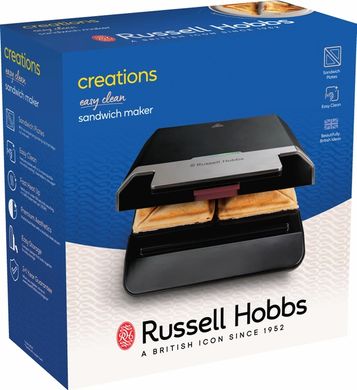 Russell Hobbs Сендвічмейкер, 750Вт, 1 пластина-сендвіч, корпус-пластик, чорний 26800-56 фото