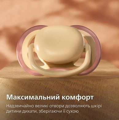 AVENT Пустушка Avent Ultra Air, 0-6 міс., 2 шт, нейтральний дизайн. SCF087/09 фото
