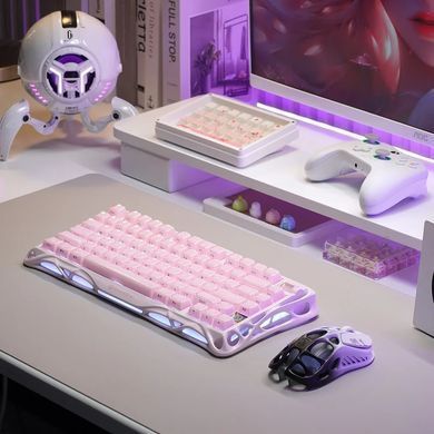 GravaStar Клавиатура механическая Mercury K1 80keys, GravaStar x Kailh Cheery Pink, EN/UKR, BT/WL/USB, Sakura Pink GS_K1_P_PNK фото