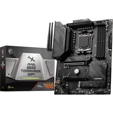 MSI Материнcька плата MSI MAG B650 TOMAHAWK WIFI sAM5 B650 4xDDR5 M.2 USB HDMI DP WiFi BT ATX 911-7D75-010 фото