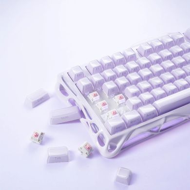 GravaStar Mechanical keyboard GravaStar Mercury K1 80keys, GravaStar x Kailh Cheery Pink, EN, BT/WL/USB, Lavender Purple GSK1_PL фото