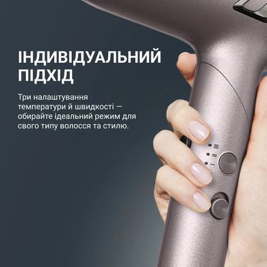 Rowenta Фен Rowenta T-Shape Maestria Nano Foldable, 1700Вт, 3 режими, іоніз-я, хол. обдув, кейс, рожевий HY8530E0 фото