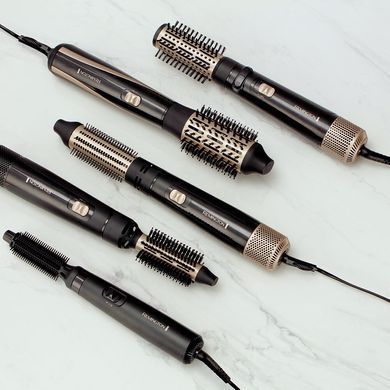 Remington Фен-щітка Dry & Style Caring, 400Вт, 2 режими, іоніз-я, кераміка, чорний AS7100 фото