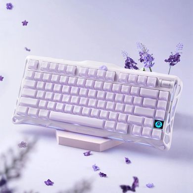 GravaStar Mechanical keyboard GravaStar Mercury K1 80keys, GravaStar x Kailh Cheery Pink, EN, BT/WL/USB, Lavender Purple GSK1_PL фото