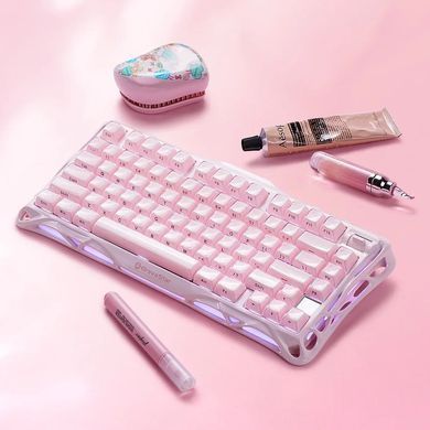 GravaStar Клавиатура механическая Mercury K1 80keys, GravaStar x Kailh Cheery Pink, EN/UKR, BT/WL/USB, Sakura Pink GS_K1_P_PNK фото
