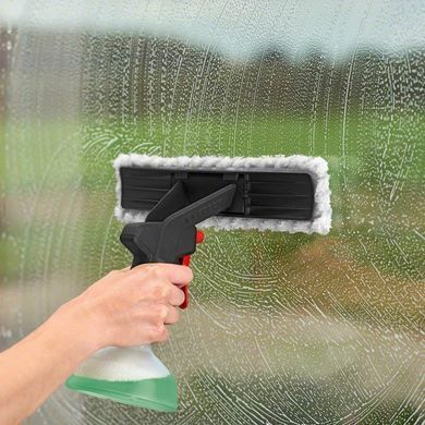 Bosch Пылесос для мытья окон GlassVAC, аккумуляторный, 3.6 В*2 Ач, контейнер 0.1Л, 0.7кг, +насадки и пульв. 0.600.8B7.000 фото