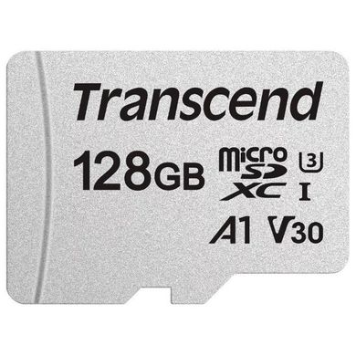 Карта пам'яті Transcend microSD 128GB C10 UHS-I R100/W40MB/s + SD TS128GUSD300S-A фото