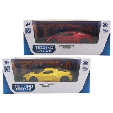 Автомодель &ndash; CHEVROLET CORVETTE C8 Z06 2024 (жовтий, червоний) 250310 фото