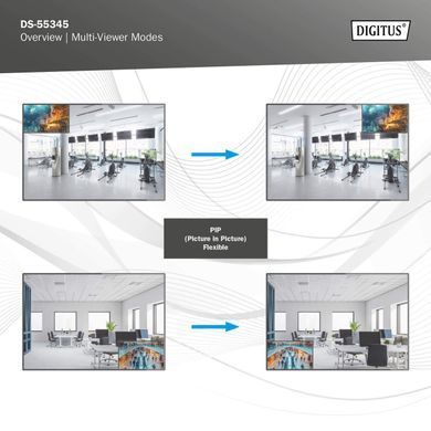 Digitus Переключатель 4x2 HDMI Matrix Switch / Multi-Viewer, 4K/30Hz DS-55345 фото