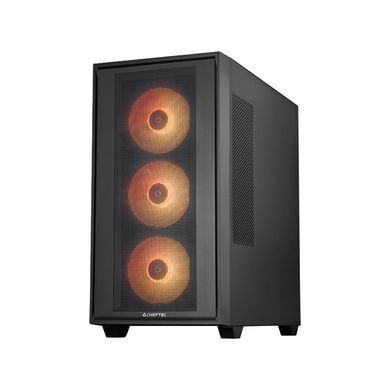 Chieftec Корпус Gaming Hunter 3, без БЖ, 2xUSB3.0, 1xUSB3.2 Gen2 Type-C, 4x120мм ARGB, VGA 425мм, LCS ready, TG Side panel, EATX, чорний GS-03B-OP фото