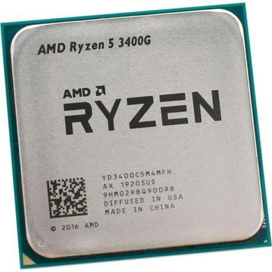 AMD ЦПУ Ryzen 5 3400G 4C/8T 3.7/4.2GHz Boost 4Mb Radeon RX Vega 11 GPU Picasso AM4 65W TRAY YD3400C5M4MFH фото
