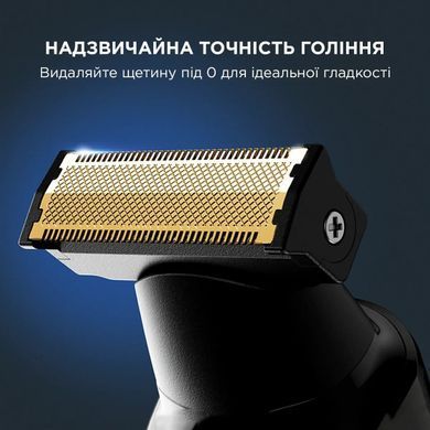 Rowenta Триммер Forever Sharp Ultimate для бороды и усов, акум., насадок-10, 120 мин. работы, дисплей, сталь, синий TN6204E0 фото