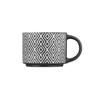 ARDESTO Чашка Weaving F, 330мл, фарфор, бело-черный AR3473F фото