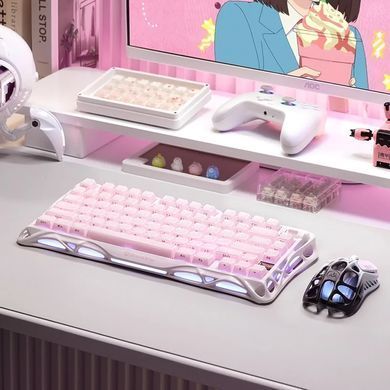 GravaStar Клавиатура механическая Mercury K1 80keys, GravaStar x Kailh Cheery Pink, EN/UKR, BT/WL/USB, Sakura Pink GS_K1_P_PNK фото
