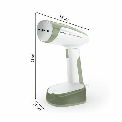 Tefal Отпариватель компактный Access' Steam Pocket, 1300Вт, 120мл, постоянный пар - 25гр, бело-зеленый DT3053E1 фото