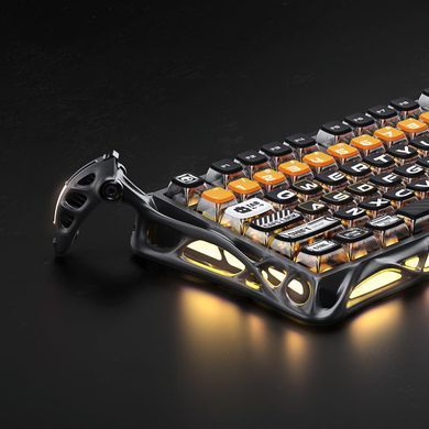 GravaStar Клавіатура механічна Mercury K1 Pro 80keys, GravaStar x Kailh Speedy Mint, BT/WL/USB, CyberFlare GS_K1_PRO_BO_BLK фото