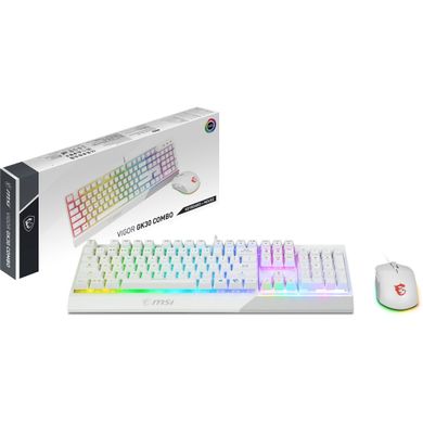 MSI Геймерська клавiатура i миша Vigor GK30 COMBO WHITE UA S11-04UA302-CLA S11-04UA302-CLA фото