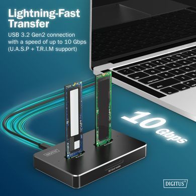 Digitus Док-станція USB-C > 2xSATA SSD/SD DA-71546-1 фото