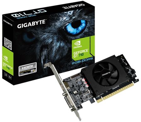 Видеокарта GIGABYTE GeForce GT710 2GB DDRR5 64bit low profile GV-N710D5-2GL фото