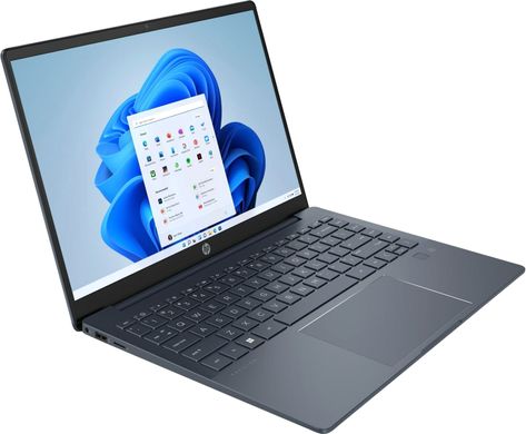 HP Ноутбук Pavilion Plus 14-eh1001ua 14" 2.8K OLED, Intel i7-1355U, 16GB, F1024GB, NVD2050-4, DOS, синий 826S8EA фото