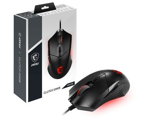 MSI Мышь Clutch GM08, Red, USB-A, чёрный S12-0401800-CLA фото