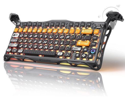 GravaStar Клавіатура механічна Mercury K1 Pro 80keys, GravaStar x Kailh Speedy Mint, BT/WL/USB, CyberFlare GS_K1_PRO_BO_BLK фото