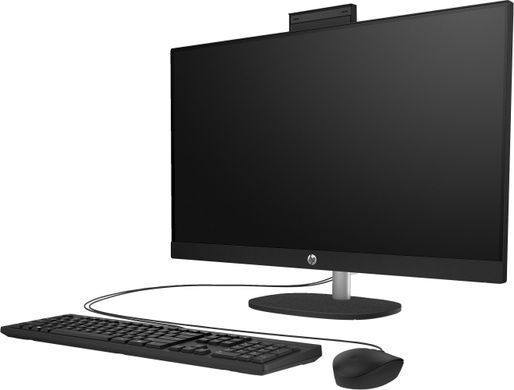 HP Комп'ютер персональний моноблок HP All-in-One 27" FHD IPS AG, Intel U7-155U, 16GB, F512GB, UMA, WiFi, кл+м, DOS, чорний D3MU2EA фото