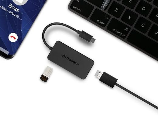 Transcend Хаб USB 3.1 Type-C > 4xUSB 3.1 Type-A пасивний TS-HUB2C фото