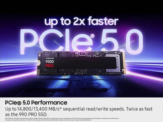 Samsung Накопичувач SSD Samsung M.2 8TB PCIe 5.0 9100PRO MZ-VAP8T0BW фото