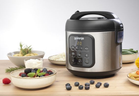 Gorenje Мультиварка, 476Вт, міні, чаша-2л, электронное управл., 5 програм, металл/пластик, черный MC2SBK фото