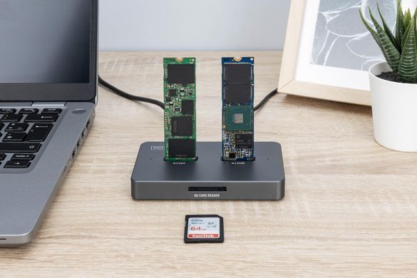 Digitus Док-станція USB-C > 2xSATA SSD/SD DA-71546-1 фото