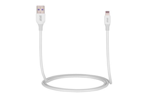 2E Кабель USB-A > Lightning заряджання/синхронізації 1м, Glow, білий 2E-CCAL-WH фото
