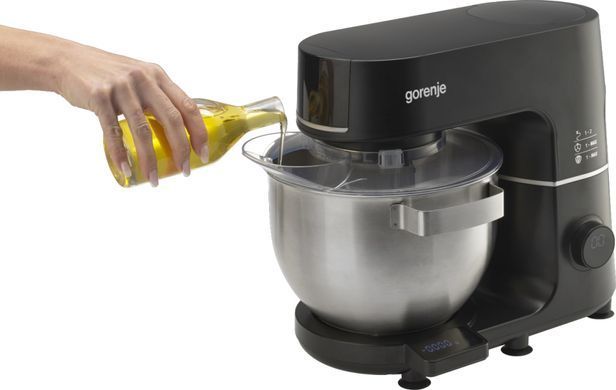 Gorenje Кухонна машина 1000Вт, дисплей, чаша-метал, корпус-метал+пластік, насадок-7, чорний MMC1000SCB фото